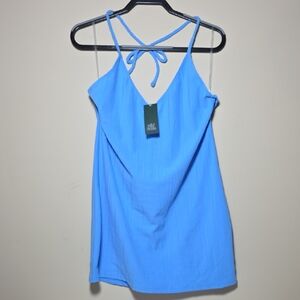 Wild Fable NWT Sky Blue Soft Halter Mini Dress